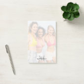 Aangepaste foto Monogram naam Post-it® Notes (Kantoor)