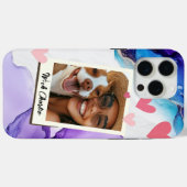 Aangepaste foto Monogram Naam Uw telefoonhoesje Case-Mate iPhone Case (Achterkant (horizontaal))