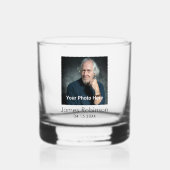 Aangepaste foto Monogram naam Whisky Glas (Voorkant)