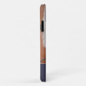 Aangepaste foto Monogramed Initiaal Naam Blauw Case-Mate iPhone Case (Achterkant/rechts)