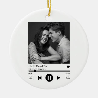 Aangepaste foto muziek afspeellijst keramisch Orna Ornament