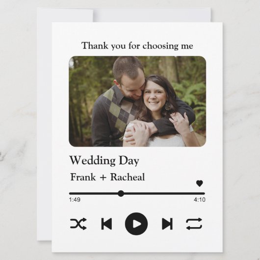 Aangepaste foto muzieknummer afspeellijst voor kop kaart (Voorkant)