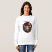Aangepaste Foto & Naam Cat Lover Sweatshirt (Voorkant volledig)