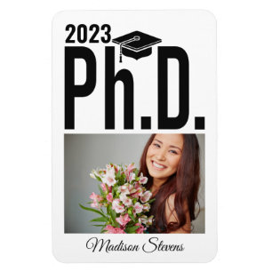 Aangepaste foto, naam en jaar doctoraat magneet
