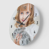 Aangepaste foto naam geboorte Datum zwarte nummers Grote Klok (Hoek)