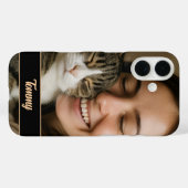 Aangepaste Foto & Naam iPhone Case voor Pet Lovers (Achterkant (horizontaal))