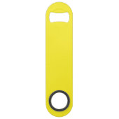 Aangepaste foto naam monogram citaat Geel Speed Flessenopener (Achterkant)