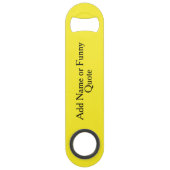 Aangepaste foto naam monogram citaat Geel Speed Flessenopener (Voorkant)