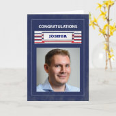 Aangepaste foto, naam politie Afstuderen Kaart (Gele Bloem)