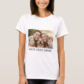 Aangepaste foto-naamtekst Aangepast T-shirt (Voorkant)