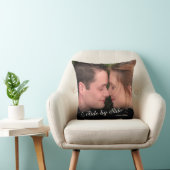 Aangepaste foto naast elkaar/datum kussen (Stoel)