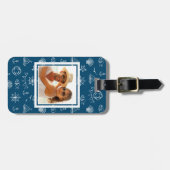 Aangepaste foto Nautical Chalk Tekenpatroon 2 Bagagelabel (Voorkant horizontaal)