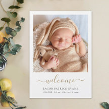 Aangepaste foto Nieuwe baby-arrivaal magneet-Sjabl