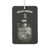 Aangepaste foto nummer één vader opa oom luchtverfrisser (Voorkant)