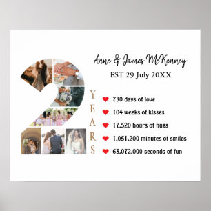 Aangepaste foto nummer Lijsten 2e jaar Jubileum Poster