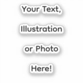 Aangepaste foto of tekst  sticker (Voorkant)
