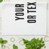 Aangepaste foto of tekst theedoek (Gevouwen)