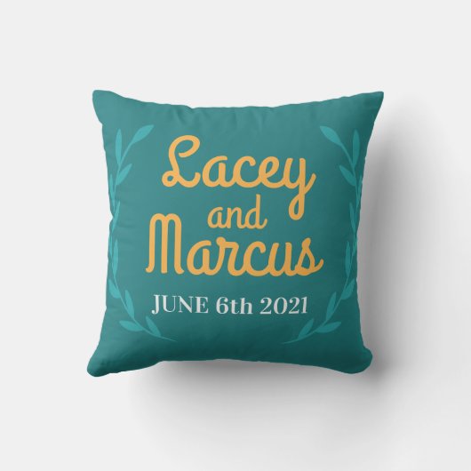 Aangepaste foto om de datumbruiloft op te slaan kussen (Achterkant)