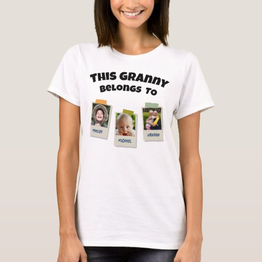 Aangepaste foto oma grootmoeder is van t-shirt (Voorkant)