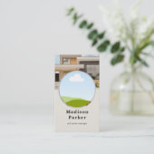 Aangepaste foto onroerend goed manager visitekaartje (Staand voorkant)