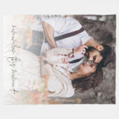 Aangepaste foto Onthoud dit moment bruiloft Fleece Deken (Voorkant (Horizontaal))