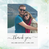 Aangepaste foto Ontspannen bruiloft dank u Thema Bedankkaart