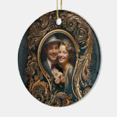 Aangepaste foto ontwerp Kerst hanger Keramisch Ornament (Links)