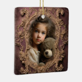 Aangepaste foto  ontwerp Kerst Ornament (Rechts)