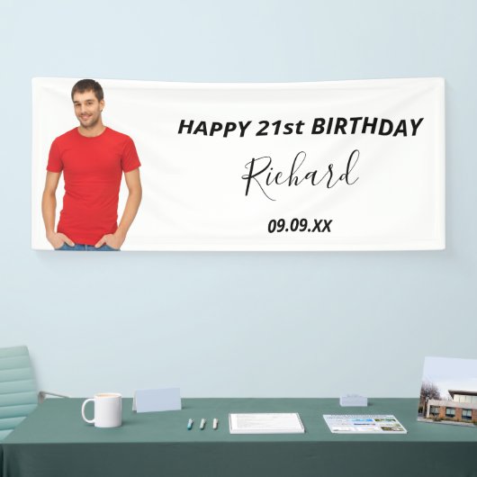 Aangepaste foto op feestdag - modern plezier spandoek (Beurs)
