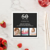 Aangepaste foto op feestdag: zwart wit servet (Insitu)