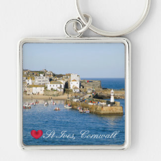 Aangepaste foto op Harbour Harbour Pier Cornwall Sleutelhanger