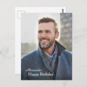 Aangepaste foto op jaardag briefkaart (Voorkant / Achterkant)