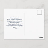 Aangepaste foto op jaardag briefkaart (Achterkant)