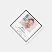 Aangepaste foto op jaarpapier Napkin Servet (Hoek)