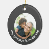 Aangepaste foto op opa keramisch ornament (Links)