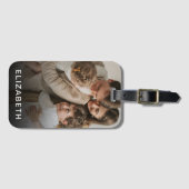 Aangepaste foto op persoonlijke naam bagagelabel (Voorkant (horizontaal))