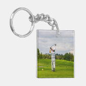Aangepaste foto op twee niveaus, aangepast sleutelhanger (Voorkant Links)