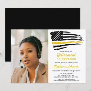 Aangepaste foto op verzendlocatie Gold Line Retire Kaart