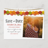 Aangepaste foto Opslaan Datum Herfst Aspen verlaat Briefkaart (Voorkant)