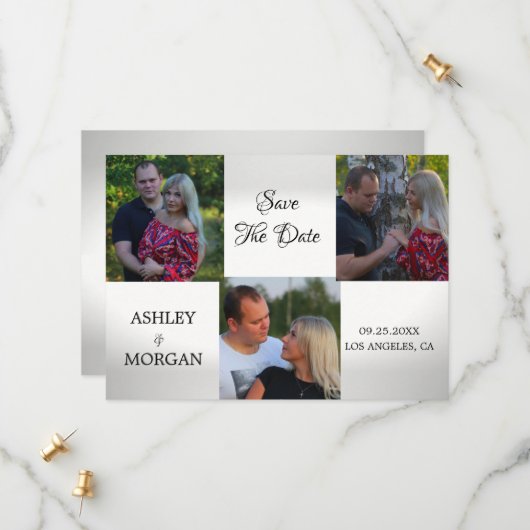 Aangepaste foto Opslaan Datum Save The Date (Voorkant / Achterkant in situ)