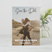 Aangepaste foto opslaan Datum Save The Date (Staand voorkant)