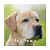 Aangepaste foto Optionele tekst Gepersonaliseerd Tegeltje (Voorkant)