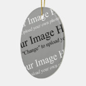 Aangepaste Foto Ovaal Ornament Sjabloon (Links)