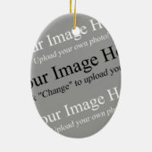 Aangepaste Foto Ovaal Ornament Sjabloon (Achterkant)