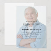 Aangepaste foto Overlay Retiment Party Kaart (Voorkant / Achterkant)