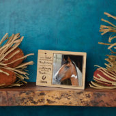 Aangepaste foto paard herdenking fotoplaat (Zijkant)