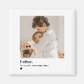 Aangepaste foto papa magneet | Vaderdag cadeau (Voorkant)