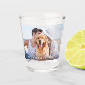 Aangepaste foto-Pas getrouwd Naam Datum bruiloft S Shot Glas (Voorkant)