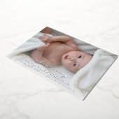 Aangepaste foto pasgeboren eenvoudig cute hello ba folie uitnodiging (Gedraaid)