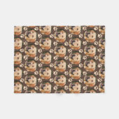 Aangepaste foto-patroonkoppeling fleece deken (Voorkant (Horizontaal))